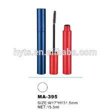 Empty Round colored silicone plastic mascara brush and bottle